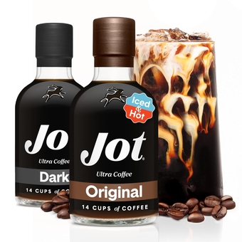 Duo Coffee Concentrate - High Caffeine Instant Cold Brew Coffee, Iced Coffee, Instant Espresso, Hot Coffee Drinks - 14 Cups Instant Coffee - Cold Brew Concentrate 150mg Caffeine (Original/Dark)