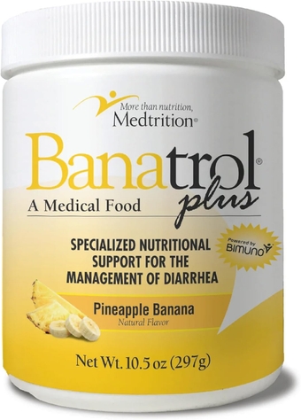 Banatrol Natural Anti-Diarrheal with Prebiotics, Relief for IBS and Recurring Diarrhea, Clinically Supported Food, Non-Constipating, 28 Servings (Pineapple)