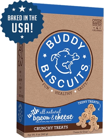 Buddy Biscuits Oven Baked Teeny Treats with Bacon & Cheese, 6 pack, 48 ounces