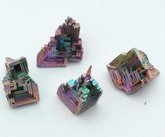 Bismuth Crystal Mineral Specimen Irregular Healing Stone Rainbow Aura Quartz Cluster Collection Therapy Energy Reiki Wicca Rock Decoration 1-1.5 OZ (30-40g) Small