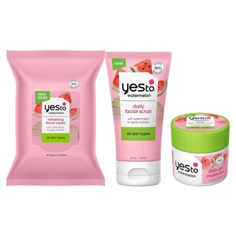 Watermelon Light Hydration Bundle, 40 Ct Super Fresh Facial Wipes, Daily Facial Scrub & Moisturizer, Hydrating Mix That Leaves Skin Refreshed & Brighter, Natural, Vegan & Cruelty Free, 3-Pack