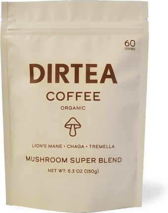 Mushroom Coffee Blend Instant Coffee | 100% Roasted Arabica | Organic Coffee with Lion's Mane, Chaga, Cordyceps, Maca & Ashwagandha | For Energy, Focus and Immunity | 150g - 60 Servings