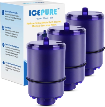 Faucet Water Filter Replacement for Pur® Plus RF9999® FM-2500V, FM-3700, RF3375, PFM400H PFM450S PFM150W PFM350V PUR-0A1 FM2500V FM-3700 for All PUR Faucet Filtration Systems, 3PACK