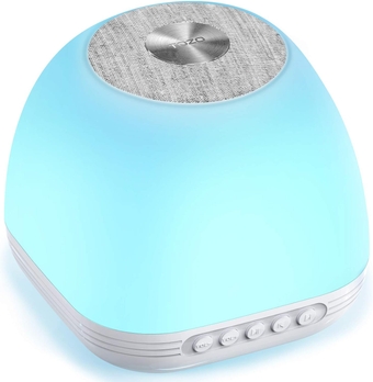 NL1 White Noise Machine with 32 Hi-fi Soothing Sounds, Adjustable Night Light, Timer & Memory Function, Built-in Rechargeable Battery or Adapter Charging, Sound Machine for Sleeping, Study & Work