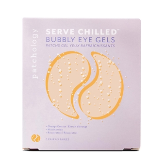 Serve Chilled Bubbly Eye Gels with Niacinamide, Hydrating Under Eye Patches with Niacinamide and Vitamin C, Under Eye Gel Pads with Gel Technology, Facial Skin Care Products - 5 Pairs