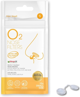 Nose Filters with 3M Filtration | Nasal Dilators for Pet Dander, Allergy Relief, Dust, Travel, Pollution and Snoring | Clear Breathable Nose Plugs | Size Small | Pack of 10 Nostril Vents