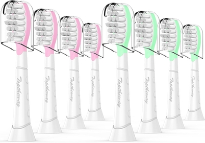 Kids Toothbrush Heads for Philips Sonicare: Kids 7+ Standard Replacement Toothbrush Heads Compatible with Phillips 6032/94 6321 6340 6042 6320 6330, Pink Girl Green Boy 8 Pack