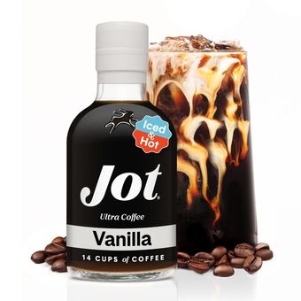 Coffee Concentrate - High Caffeine Instant Cold Brew Coffee, Iced Coffee, Instant Espresso, Hot Coffee Drinks - Makes 14 Cups Instant Coffee Cold Brew Concentrate 150mg Caffeine per Tbsp (Vanilla)