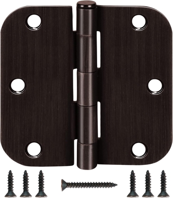 Door Hinges Oil Rubbed Bronze Door Hinges 3.5 Inch Hinges for Doors Interior Door Hinges 3 1/2"Door Hardware Bedroom Internal bisagras para puertas DIY for Wooden Box,Shed,Garage,Chicken Coop,Windows