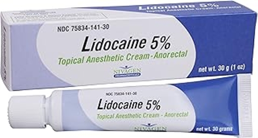 Maximum Strength Lidocaine 5% Anorectal Cream | Hemorrhoid Relief from Pain, Itching, Burning | 30 Gram Tube Lidoc...