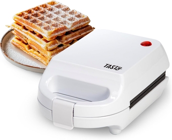 Mini Nonstick Waffle Maker, Perfect for Individual Waffles, Hash Browns, Brownies and more, Quick Results, Easy Clean Up, 600W, White