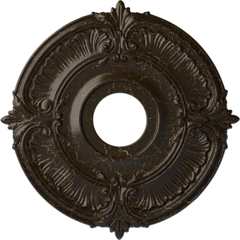 CM18ATSHC Attica Ceiling Medallion, 18"OD x 4"ID x 5/8"P (Fits Canopies up to 5"), Hand-Painted Stone Hearth Crackle