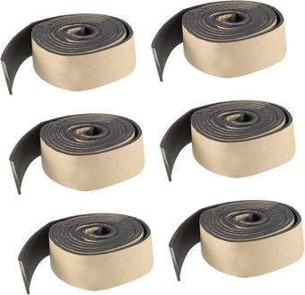 6pcs Rubber Foam Strip Roll FlatOut Sealant Window Foam Tape Hot Water Radiator Hose Adapter for Sink Duct Sealant Insulation Foam Tape Clock Safe Sponge Door Seal Air Conditioner