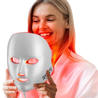 Red Light Therapy Mask for Face,7 Colors LED Face Mask Light Therapy, At-Home Photon Skin Care Beauty Mask for Anti Wrinkles Acne Reduction