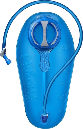 Crux 3-Liter Water Reservoir - Hydration Bladder - Faster Water Flow Rate - Leak-Proof Water Bladder - Ergonomic Shape - Big Bite Valve - BPA-Free - 100oz, Blue
