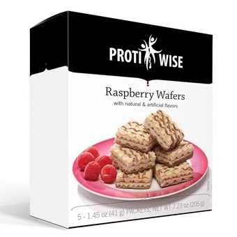 ProtiWise – Protein Wafer Crisp Bar | 5/Box | Weight Loss, KETO Diet Friendly, Hunger Control Snack | 200 Calories, 15g Protein, Low Carb, Low Sugar (Raspberry)