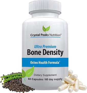 Ultra Premium Bone Formula - Calcium Carbonate w/Vitamin K2 & D3 - Calcium Supplements for Bones - Promotes Posture, Bone Strength, Stay Active - 60 Capsules, 60-Day Supply