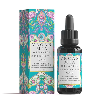 USDA Organic Strength Antioxidant & Superfood Elixir Face Oil - Face Moisturizer For Dry Skin, Blemishes, Wrinkles & Boost Natural Collagen with Pumpkin, Acai, Jojoba Oil & More, 1 fl oz