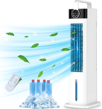 Portable Air Conditioners, Evaporative Air Cooler & Air Conditioner for Room w/3 Speeds & Cooling Mode, 52° Oscillation, 12H Timer, Remote, Portable AC Swamp Cooler for Room Home Office
