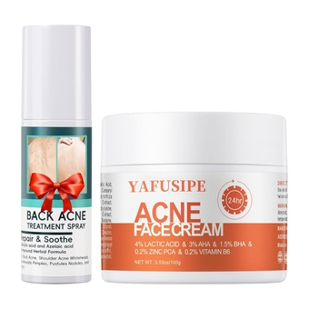 Acne Treatment for Face Acne Cream Back Acne Treatment Cream for Teens & Adults Anti-acne Moisturizer and Back Acne Spray Back Acne Treatment Salicylic Acid Spray Back Acne Treatment Spray Acne