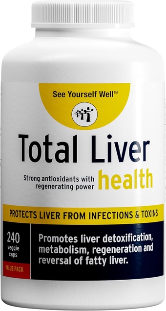 Total Liver Health: Liver Cleanse, Detox & Repair Fatty Liver. Milk Thistle Extract, Dandelion Root, Yarrow, Burdock Root & Cynara (Artichoke) to Support Healthy Liver Function