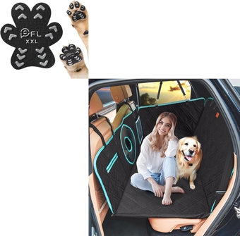 Anti-Slip Dog Paw Pads XXL 12sets+Back Seat Extender for Dogs
