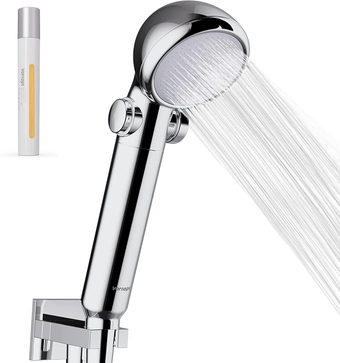 Filtered Shower Head with Handheld - Shower Head Filter for Hard Water,5-settings High Pressure and 2 Modes of Filtering, Shower Head with Filter for Bathroom,Make Hair and Skin Healthy,DS-1