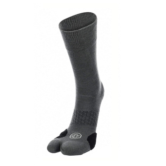 Bunion Relief Crew Sock with Split Toe Separator and Soft Cushioning for Hallux Valgus, (Charcoal/Black, Medium) Womens Shoe Size: 6-10