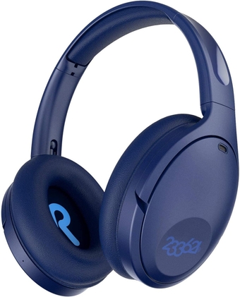 233621 Hush Active Noise Cancelling Headphones with Microphone [100 Hrs Playtime] Wireless Over Ear ANC Headphones Wireless Bluetooth Headphones with Custom App Comfort Fit for Home Office(Berry)