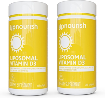 2 Pack - Liposomal Vitamin D 5000 IU 730 softgels, Cholecalciferol Vitamin D3 with Organic Coconut Oil, High Dose VIT D3 Supplement