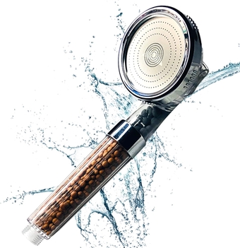 Shower Head with Handheld Spray Combo, Detachable Showerheld High Pressure and Low Pressure Options, Multiple Water Pressure-Controlled Modes - Bathroom Showerhead with Filter Beads