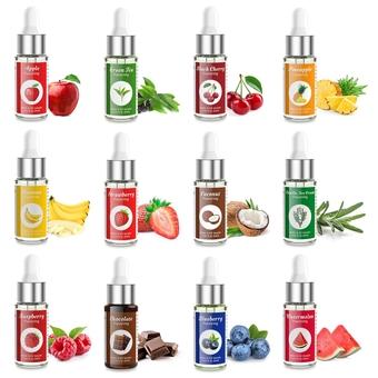 Food Flavoring Oil, Candy Flavors Strawberry Chocolate Vanilla Flavoring Extract for Baking Cooking and Lip Gloss Making, Water & Oil Soluble - .2 Fl Oz / 6 ml with Droppers (Pack of 12)