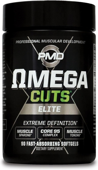 Sports Omega Cuts Elite Fat Loss-Muscle Defining Formula - Omega Fatty Acids, MCT's and CLA for Muscle Definition and Maintenance - Keto Friendly for Women and Men - Stimulant Free (90 Softgels)