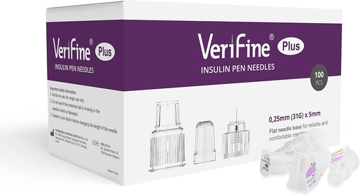 Insulin Pen Needles 31G 5mm, Diabetic Needles for Insulin Injections, Compatible with Most Diabetes Pens, 100 Count 5mm x 31G (3/16”)