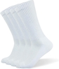 4 Pairs White Crew Socks