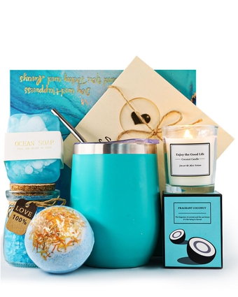 Valentine's Day Gifts Birthday Present for Women Bath Relaxing Spa Gift Basket Set Womens Gifts Kit Unique Gift Ideas for Her Mom Sister Daughter Wife Girlfriend Friends Coworker Female