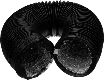 8" Air Duct Flexible Ducting 9.5 FT Long, 4 Layer HVAC Ventilation Air Hose - Great for Grow Tents, Green Houses, House Vent Register Lines (9.5 FT Long, Black)