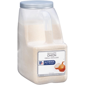 Granulated Onion, 5.75 lb - One 5.75 Pound Container of Bulk Granulated Onion Powder for Back-of-House Use, Perfect in Dips, Breadings, Soups, Hamburgers and More