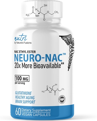 Neuro NAC Supplement N-Acetyl Cysteine Ethyl Ester - More Bioavailable Than NAC 600 mg - Boost Glutathione 10x More Than Liposomal Glutathione - N Acetyl Cysteine Ethyl Ester 60 Capsules