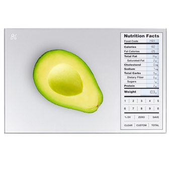 Nutrition Scale, Food Grade Glass, Calorie Counting Scale, Meal Prep Scale, and Weight Loss Scale, Designed in St. Louis, Silver