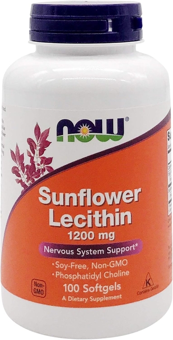NOW FOODS Sunflower Lecithin 1200MG, 100 Count