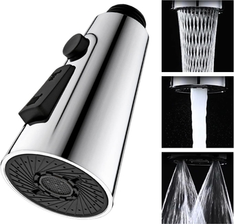 Kitchen Faucet Spray Head Replacement for Pull Down Kitchen Faucet, Fishing net Kitchen Sink Sprayer Nozzle, Compatible with Moen, American Standard, Delta, Kohler, Grohe Faucets, Chrome