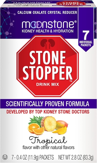 Stone Stopper & Kidney Support Drink Mix, Keto Electrolyte Hydration Powder, Stone Prevention, Chanca Piedra Alternative, Magnesium, Potassium, Tropical, 7 Day Supply