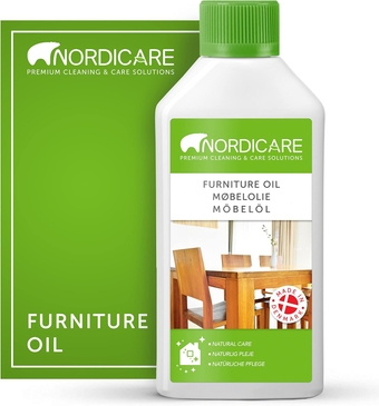 Wood Oil Colorless - Premium Walnut Oil, Teak Oil, Wood Oil Furniture for Oak, Beech, Teak, Walnut, Pine, Larch - Natural Furniture Wood Oil - Made in Denmark - for Indoor Use (9.3 oz)