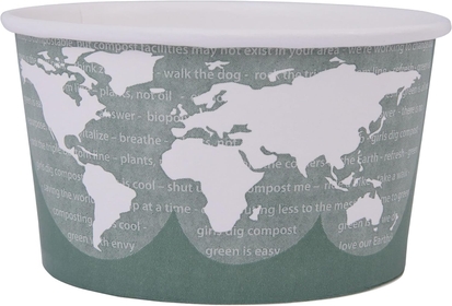 World Art Disposable Soup Bowl Container, Eco-Friendly Compostable PLA Lined Paper Hot Food Take Out Bowl, 12 oz, Case of 500