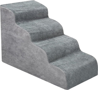 Dog Stairs, 4 Step Small Dog Stair for Couch and Bed, High Beds Climbing, Non Slip Indoor Pet Steps for Small Pets, Older Dogs, Cats, Injured Pets