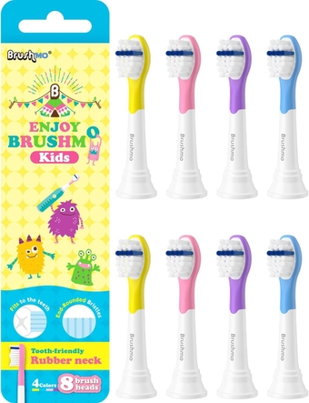 Replacement Toothbrush Heads Compatible with Philips Sonicare for Kids 3+ HX6032, HX6042, Compact Size, 8 Pack