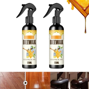 2PCS Natural Beeswax Spray, Beeswax Spray Cleaner, The Original Beeswax Spray Furniture Polish And Cleaner, For Care Wooden Furniture,Wooden Floors (2pcs x 120ml)