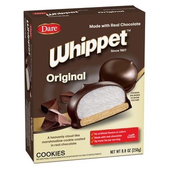 Whippet Cookies, Original, Pack of 12 Boxes (14 Cookies Per Box) â€“ Made with Real Chocolate, Heavenly Marshmallow Center, 100% Peanut Free, 8.8 Ounce (Pack of 12)