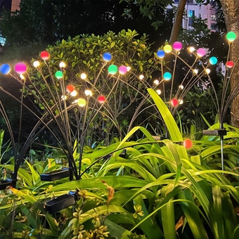 Solar Garden Lights, 10LED Starburst Swaying Light, Solar Firefly Lights Outdoor Waterproof, Color Changing RGB Light for Garden, Yard, Patio, Pathway, Parties, Camping